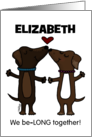 Customizable Anniversary for Elizabeth Dachshund Couple BeLONG card