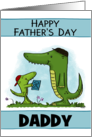 Customizable Happy Father’s Day to Daddy Crocodile Father and Son card