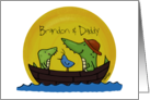 Customizable Happy Father’s Day from Brandon Crocodile Father and Son card