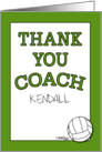 Customizable Thank You Volleyball Coach Kendall Volleyball Theme card