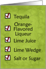 Happy Cinco de Mayo Margarita Recipe Perfect Ingredients card