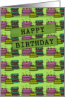 Happy Birthday Cake Pattern card