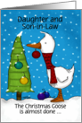Customized Merry Christmas for Daughter Son in Law Christmas Goose card