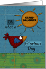 Customized Happy Birthday for Granddaughter Bird in Sunshine card