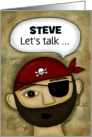 Happy International Talk Like a Pirate Day Steve Pirate Word Bubble card