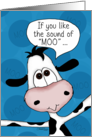 Congratulations on Your Graduation Cow with Word Bubble MOOLAH card