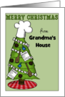 Customizable Merry Christmas from Grandma’s House Baking Themed Tree card