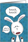 Happy Easter Knock Knock Who’s There White Bunny card