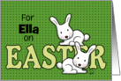 Customizable Name Happy Easter for Ella Two Bunnies card