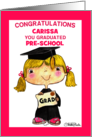 Little Blond Graduate Personalized Name and Grade Congrats You Passed card