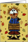 Happy Thanksgiving Scarecrow Bad HAY’r Day Wordplay card