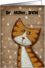 Customized Merry Christmas for Veterinarian Cat with Stringed Lights card