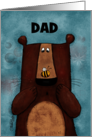 Wordplay Belated Happy Birthday Dad Bear with Bee BEElated BEARthday card