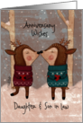 Customized Anniversary for Daughter and Son in law Deer Couple card