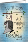 Congratulations Graduate Opossum Hanging from Tree All Things Possible card