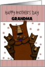 Customizable Happy Mother’s Day for Grandmother Bear with Cubs card