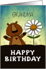 Customizable Happy Birthday for Grandma Bear and Daisy Be Like You card