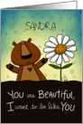 Customized Thank You for Your Prayers Sandra Bear Daisy Be Like You card