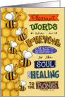 Get Well Bone Marrow Transplant with Bees Honeycomb Scripture Proverbs card