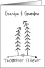 Customizable Happy Anniversary For Grandparents Fir Tree Pun card