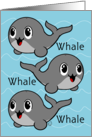 Get Well Feel Better Three Whales in the Water card