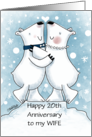 Customizable Happy 20th Anniversary for Wife Polar Bear Couple card