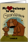 Customizable Grandparents Day Grandpa from Charlie Bear Kiss card