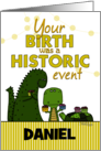 Customizable Name Happy Birthday Daniel Dinosaur Turtle Humor card