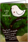 Sorry for the Loss of Your Mother Sympathy Dove Peace Psalm 29:11 card