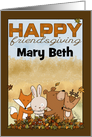 Customizable Name Happy Friendsgiving for Mary Beth Woodland Friends card