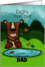 Customizable Happy Father’s Day for Dad O’FISH’al Business Bear card
