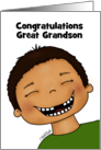 Customizable Great Grandson Congratulations Lost Two Front Teeth card