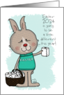 Customizable Easter During Covid 19 Easter Bunny with Toilet Paper card