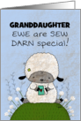 Customizable Easter for Granddaughter You are so Darn Special Lamb card