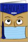 Customizable Graduation 2023 for Male Graduate COVID 19 Face Mask card