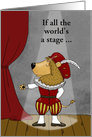 Happy Birthday Lion In Play Elizabethan era Shakespeare Quote card