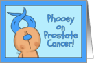 Get Well Phooey Prostate Cancer Hairless Hare Light Blue Ribbon Ears card
