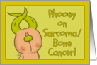 Get Well Phooey on Bone Cancer Hairless Hare Yellow Ribbon Ears card