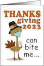 Thanksgiving 2021 COVID 19 Humor Turkey Wearing Face Mask card