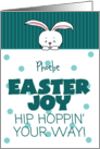 Customizable Happy Easter for Phoebe Peeking Rabbit card