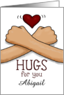 Customizable Sympathy Hugs for You Abigail Crossed Arms Light Skinned card