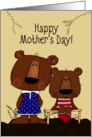 Happy Mother’s Day From Daughter Mama Bear and Baby Girl Bear card