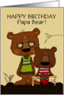 Happy Birthday From Daughter Papa Bear and Baby Girl Bear card