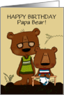 Happy Birthday From Son Papa Bear and Baby Boy Bear card
