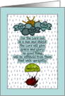 Get Well Encourage Cancer Patient Scripture Bird Flying Through Rain card