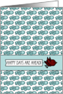 Happy Birthday Bird Flying With Banner Cloud Pattern card