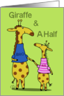 Happy Birthday Half Brother From Little Sister Two Giraffes Hold Hands card