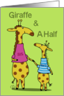 Happy Birthday Half Sister From Little Brother Two Giraffes Hold Hands card