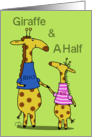 Happy Birthday Half Sister From Big Brother Two Giraffes Hold Hands card