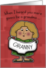 First Time Grandma Congratulations Granny Panties Blonde Hair card